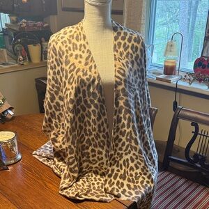 Vince Camuto Leopard-Print Wrap in Beige and Brown